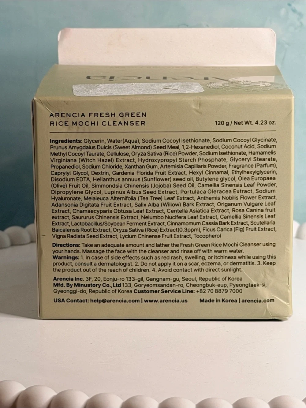 Arencia 3-in-1 Pore Cleanse & Scrub | Rice Mochi Cleanser – 4.2 oz